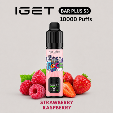 IGET BAR PLUS KIT S3 – STRAWBERRY RASPBERRY – 10 000 PUFFS