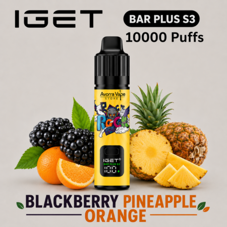IGET BAR PLUS KIT S3 – BLACKBERRY PINEAPPLE ORANGE – 10 000 PUFFS