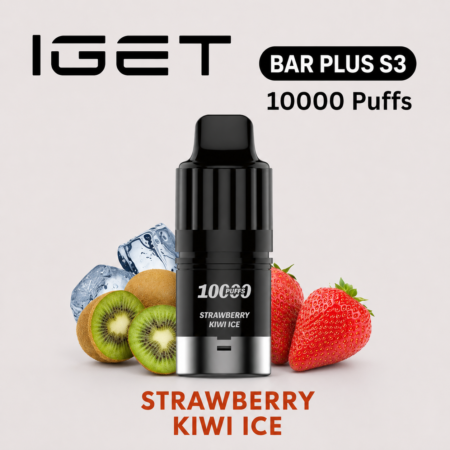 IGET BAR PLUS S3 POD ONLY – STRAWBERRY KIWI ICE – 10.000 PUFFS