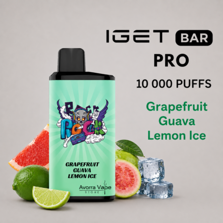 IGET BAR PRO – GRAPEFRUIT GUAVA LEMON ICE – 10 000 PUFFS