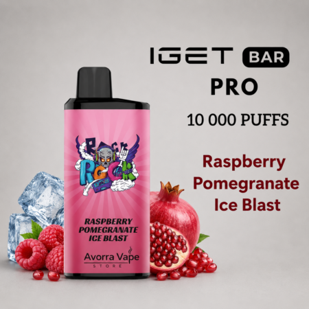 IGET BAR PRO – RASPBERRY POMEGRANATE ICE BLAST – 10 000 PUFFS
