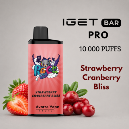 IGET BAR PRO – STRAWBERRY CRANBERRY BLISS – 10 000 PUFFS
