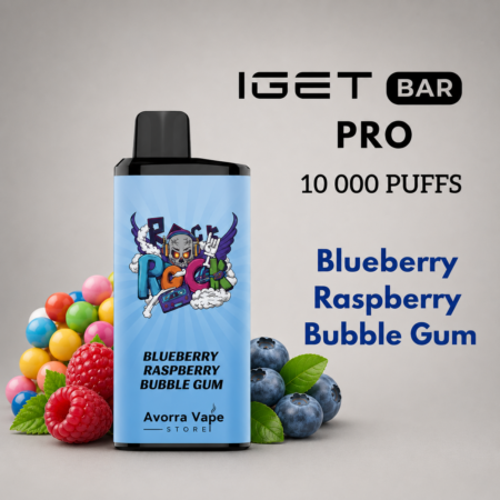 IGET BAR PRO – BLUEBERRY RASPBERRY BUBBLE GUM – 10 000 PUFFS