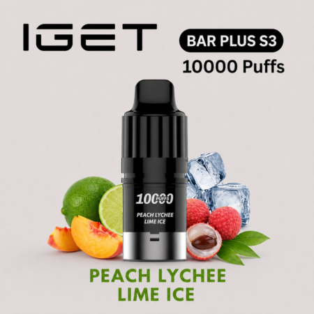 IGET BAR PLUS S3 POD ONLY – PEACH LYCHEE LIME ICE – 10.000 PUFFS