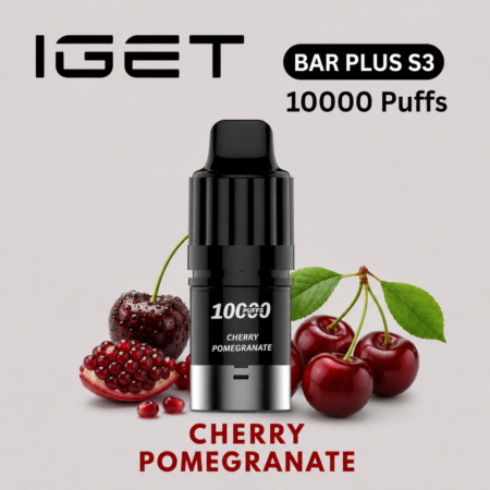 IGET BAR PLUS S3 POD ONLY – CHERRY POMEGRANATE – 10.000 PUFFS