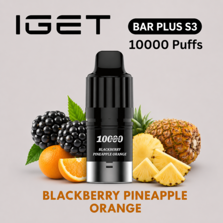 IGET BAR PLUS S3 POD ONLY – BLACKBERRY PINEAPPLE ORANGE – 10.000 PUFFS