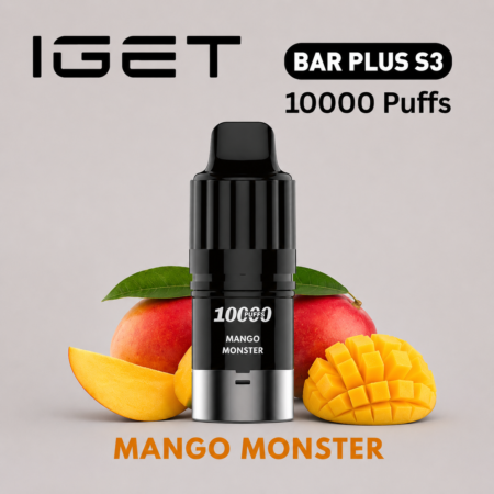 IGET BAR PLUS S3 POD ONLY – MANGO MONSTER – 10.000 PUFFS