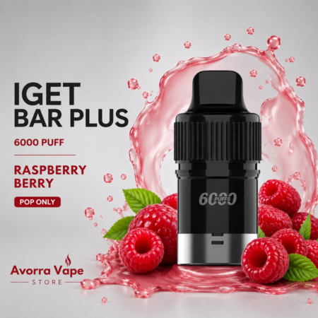 IGET BAR PLUS POD ONLY – RASPBERRY BERRY – 6000 PUFFS