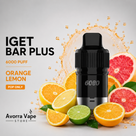 IGET BAR PLUS POD ONLY – ORANGE LEMON – 6000 PUFFS