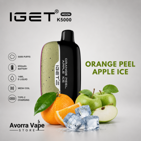IGET MOON – ORANGE PEEL APPLE ICE – K5000 PUFFS