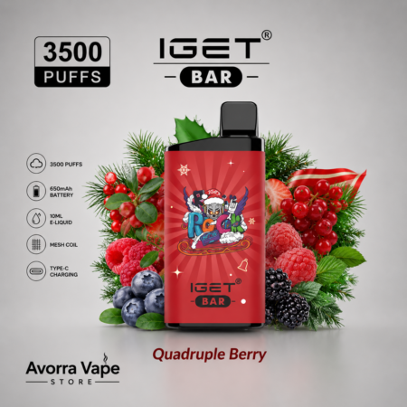 IGET BAR – QUADRUPLE BERRY – 3500 PUFFS