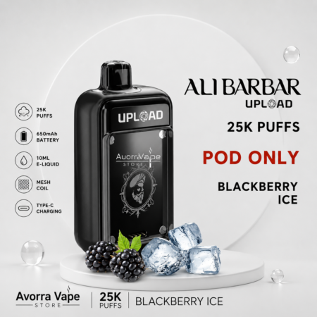 ALIBARBAR UPLOAD POD ONLY – BLACKBERRY ICE – 25000 PUFFS