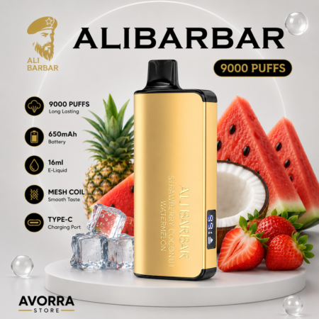 ALIBARBAR INGOT 9000 Puffs Strawberry Coconut Watermelon