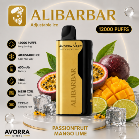 ALIBARBAR ICE ADJUST – PASSIONFRUIT MANGO LIME – 12000 PUFFS