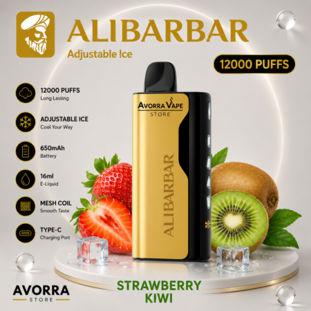 ALIBARBAR ICE ADJUST – STRAWBERRY KIWI – 12000 PUFFS