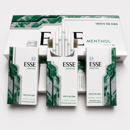 ESSE Menthol Super Slim Cigarettes – Carton (10 Packs × 20 Cigarettes)