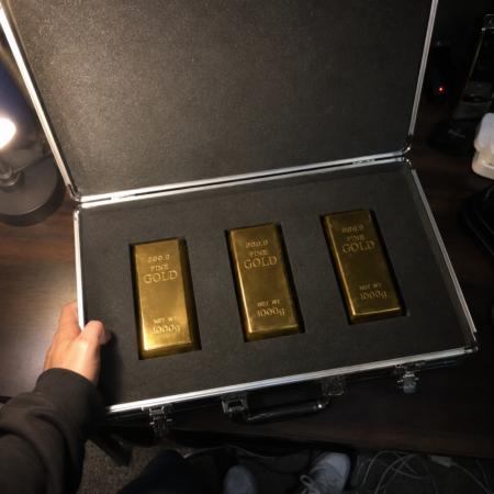 3 BULLION GOLD BARS 1000g