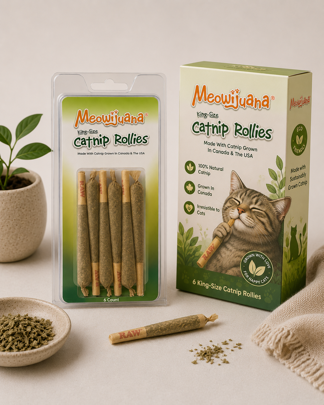 MEOWIJUANA KING-SIZE CATNIP ROLLIES MEOWIJUANA KING-SIZE CATNIP ROLLIES