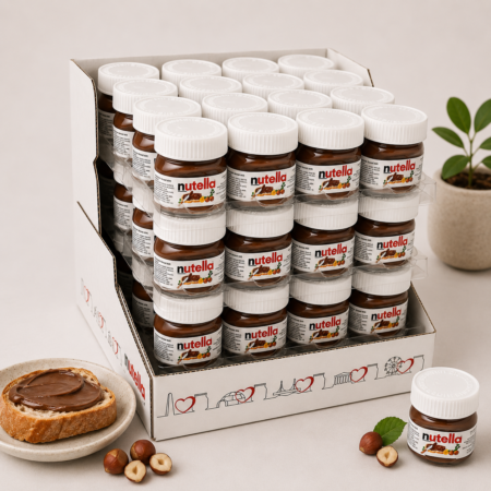 NUTELLA MINI GLASS JARS BULK CATERING CASE