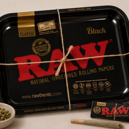 RAW BLACK METAL ROLLING TRAY