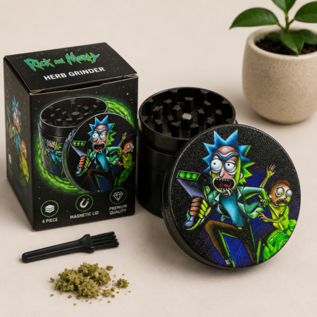 RICK AND MORTY 4-PIECE METAL HERB GRINDER