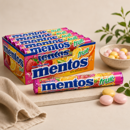 MENTOS FRUIT CHEWY MINT CANDY BULK BOX