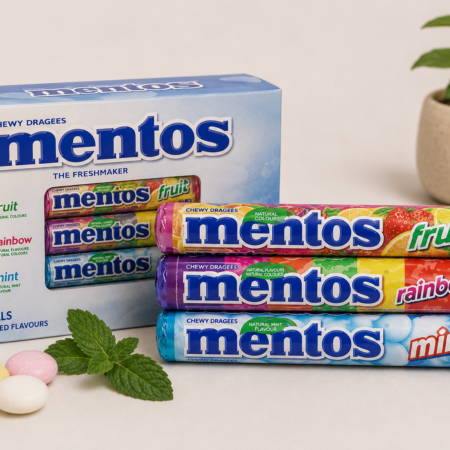 MENTOS CHEWY DRAGEES ROLLS