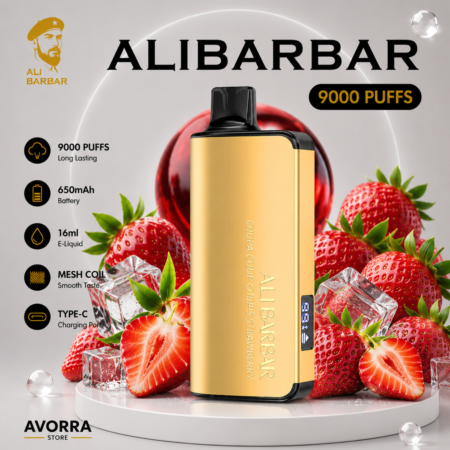 ALIBARBAR INGOT 9000 Puffs Chupa Chups Strawberry