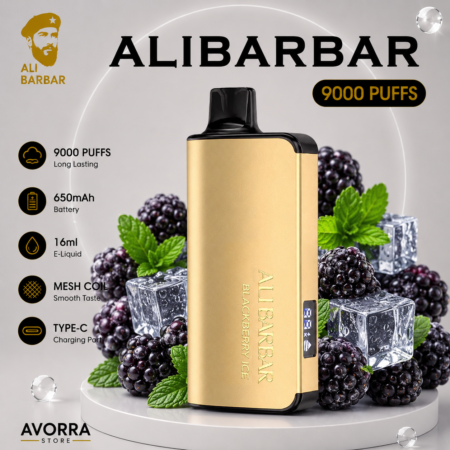 ALIBARBAR INGOT 9000 Puffs Blackberry Ice