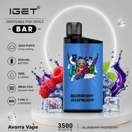 GET BAR – BLUEBERRY RASPBERRY ICE – 3500 PUFFS